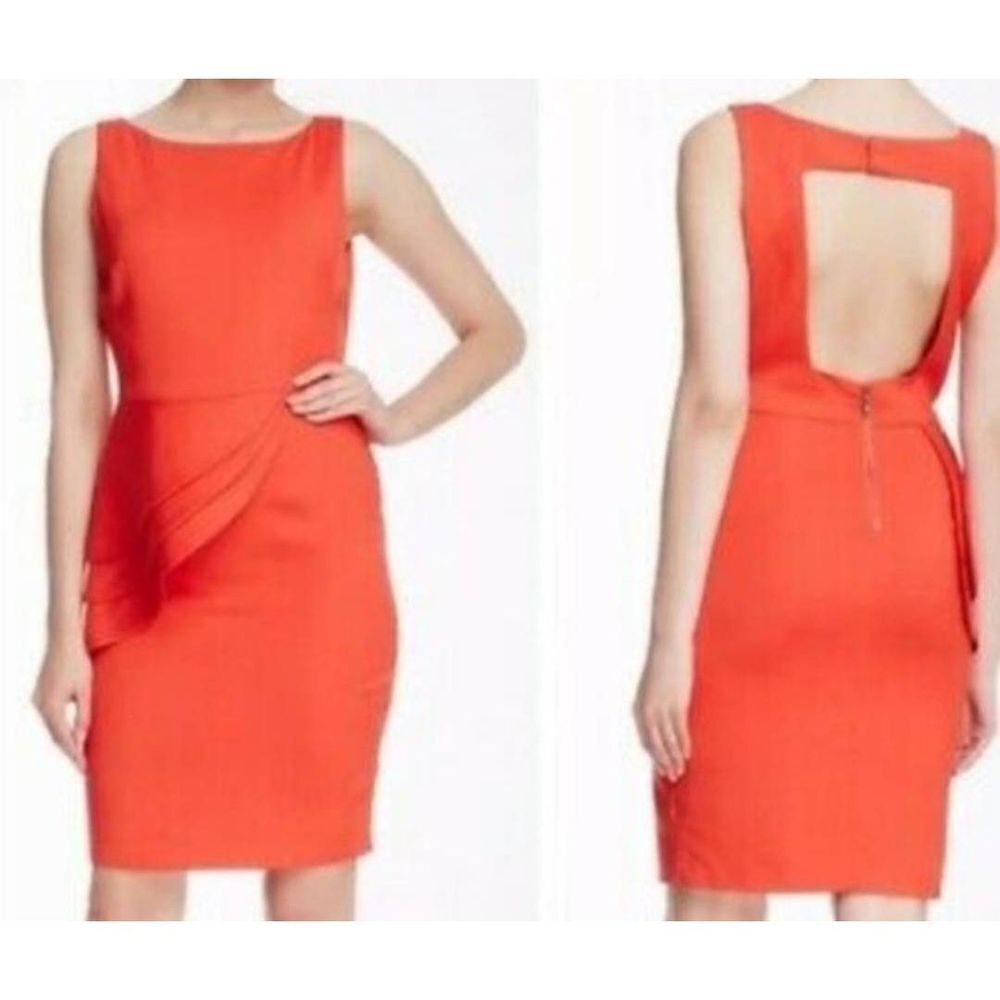 Alice + Olivia Spelling Peplum Red Dress sz 4